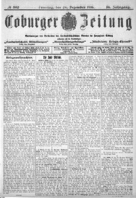 Coburger Zeitung Sonntag 24. Dezember 1916