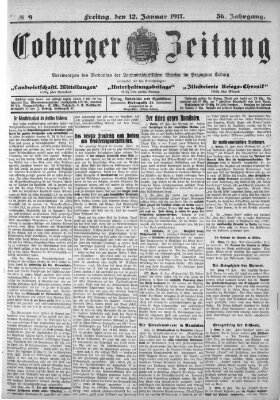 Coburger Zeitung Freitag 12. Januar 1917