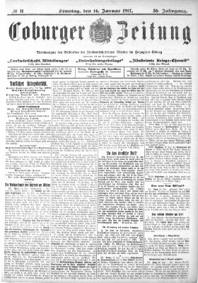 Coburger Zeitung Sonntag 14. Januar 1917