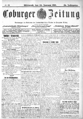 Coburger Zeitung Mittwoch 24. Januar 1917