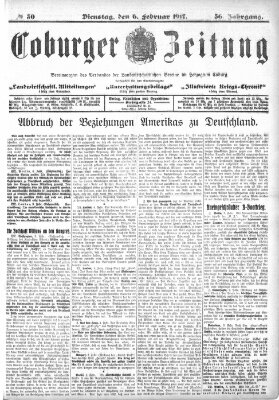 Coburger Zeitung Dienstag 6. Februar 1917