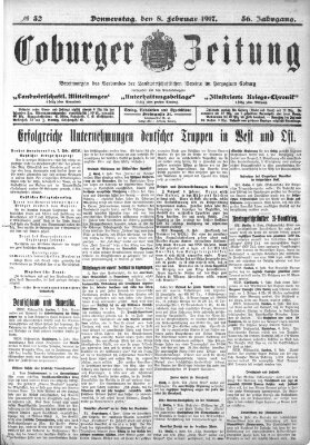 Coburger Zeitung Donnerstag 8. Februar 1917