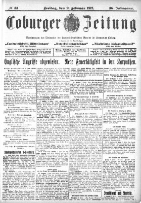 Coburger Zeitung Freitag 9. Februar 1917