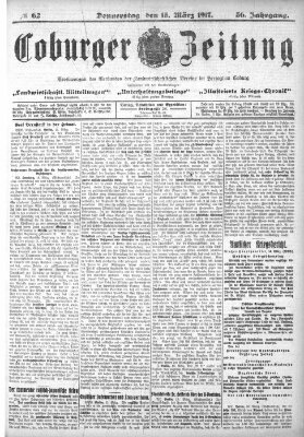 Coburger Zeitung Donnerstag 15. März 1917