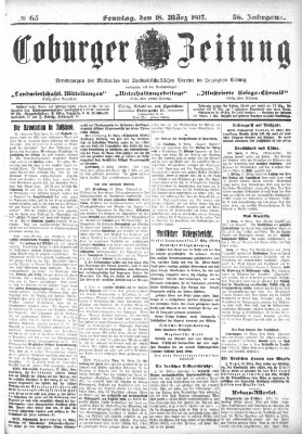 Coburger Zeitung Sonntag 18. März 1917