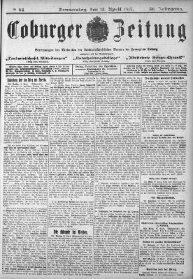 Coburger Zeitung Donnerstag 12. April 1917