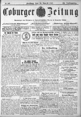 Coburger Zeitung Freitag 13. April 1917