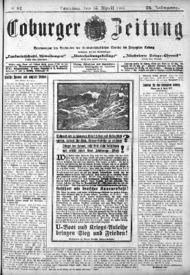 Coburger Zeitung Sonntag 15. April 1917