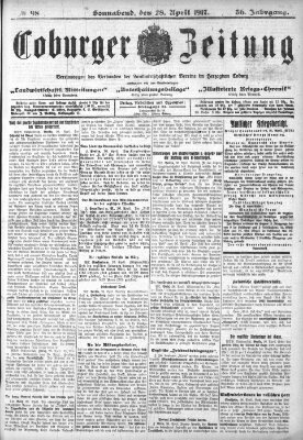 Coburger Zeitung Samstag 28. April 1917