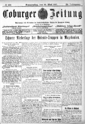 Coburger Zeitung Donnerstag 10. Mai 1917