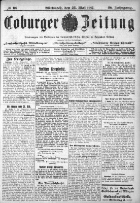 Coburger Zeitung Mittwoch 23. Mai 1917