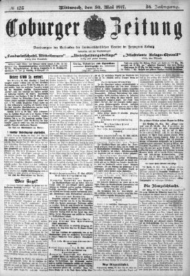 Coburger Zeitung Mittwoch 30. Mai 1917