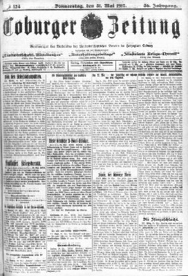 Coburger Zeitung Donnerstag 31. Mai 1917