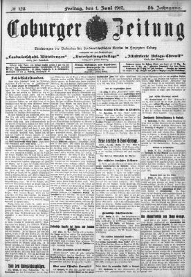 Coburger Zeitung Freitag 1. Juni 1917