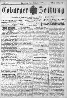 Coburger Zeitung Sonntag 10. Juni 1917