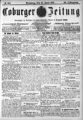 Coburger Zeitung Dienstag 12. Juni 1917