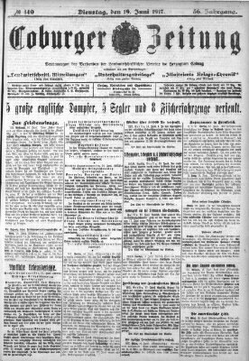 Coburger Zeitung Dienstag 19. Juni 1917