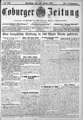 Coburger Zeitung Freitag 22. Juni 1917