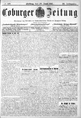 Coburger Zeitung Freitag 29. Juni 1917