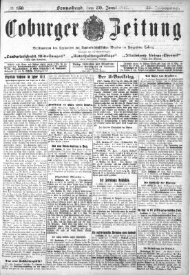 Coburger Zeitung Samstag 30. Juni 1917