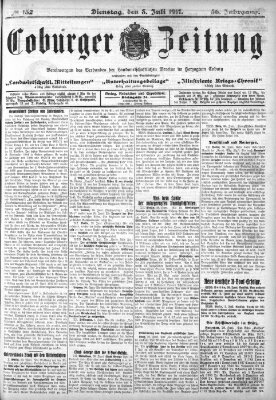 Coburger Zeitung Dienstag 3. Juli 1917