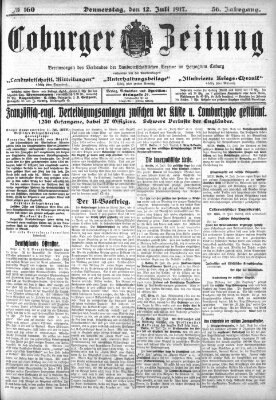 Coburger Zeitung Donnerstag 12. Juli 1917