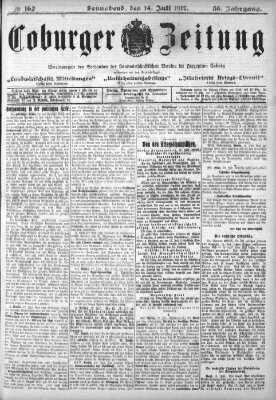 Coburger Zeitung Samstag 14. Juli 1917