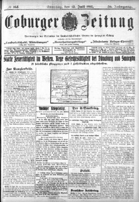 Coburger Zeitung Sonntag 15. Juli 1917