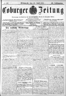 Coburger Zeitung Mittwoch 25. Juli 1917