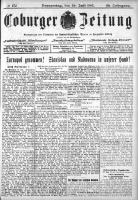 Coburger Zeitung Donnerstag 26. Juli 1917