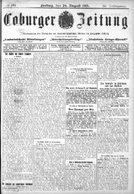 Coburger Zeitung Freitag 24. August 1917