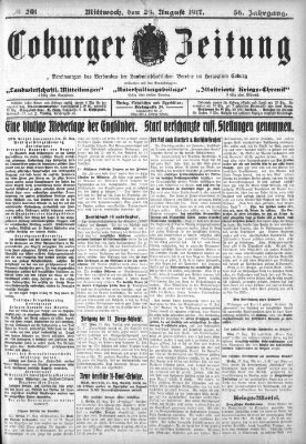 Coburger Zeitung Mittwoch 29. August 1917