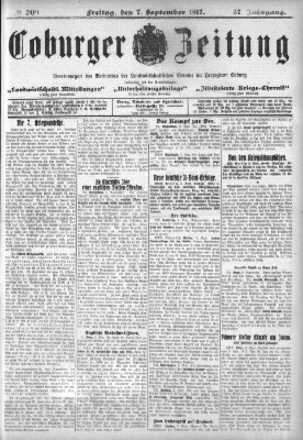 Coburger Zeitung Freitag 7. September 1917