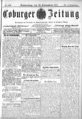 Coburger Zeitung Donnerstag 27. September 1917