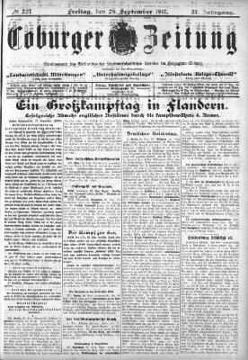 Coburger Zeitung Freitag 28. September 1917