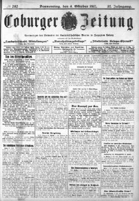 Coburger Zeitung Donnerstag 4. Oktober 1917