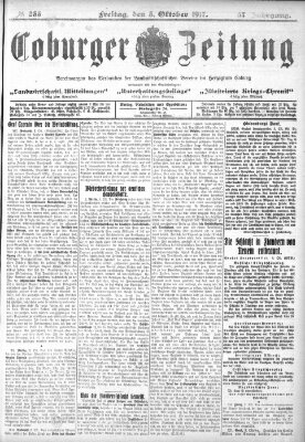 Coburger Zeitung Freitag 5. Oktober 1917