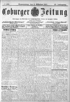 Coburger Zeitung Donnerstag 11. Oktober 1917