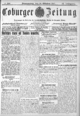 Coburger Zeitung Donnerstag 18. Oktober 1917