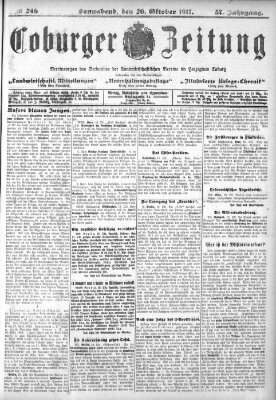 Coburger Zeitung Samstag 20. Oktober 1917