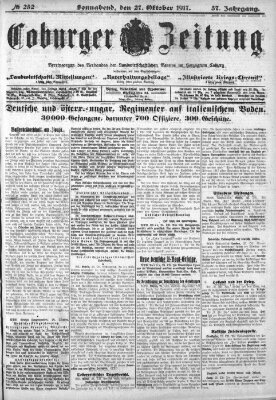 Coburger Zeitung Samstag 27. Oktober 1917