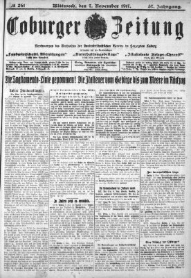 Coburger Zeitung Mittwoch 7. November 1917