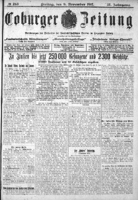 Coburger Zeitung Freitag 9. November 1917