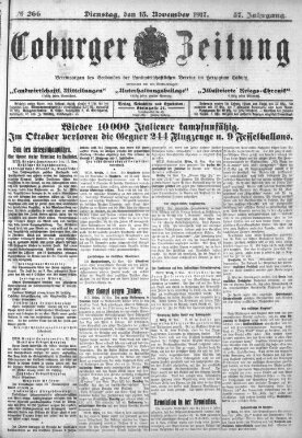 Coburger Zeitung Dienstag 13. November 1917