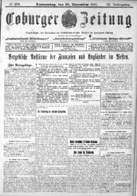 Coburger Zeitung Donnerstag 29. November 1917