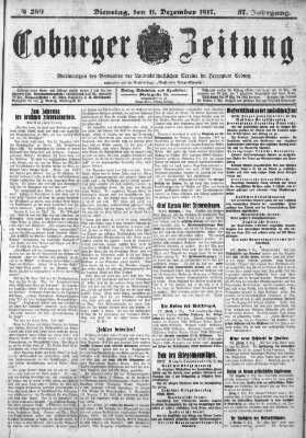 Coburger Zeitung Dienstag 11. Dezember 1917