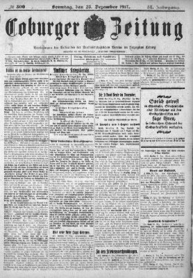 Coburger Zeitung Sonntag 23. Dezember 1917