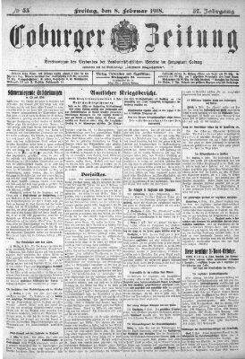 Coburger Zeitung Freitag 8. Februar 1918