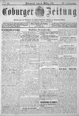 Coburger Zeitung Mittwoch 6. März 1918