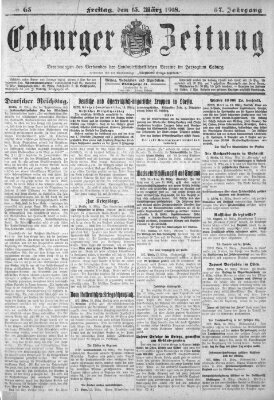 Coburger Zeitung Freitag 15. März 1918